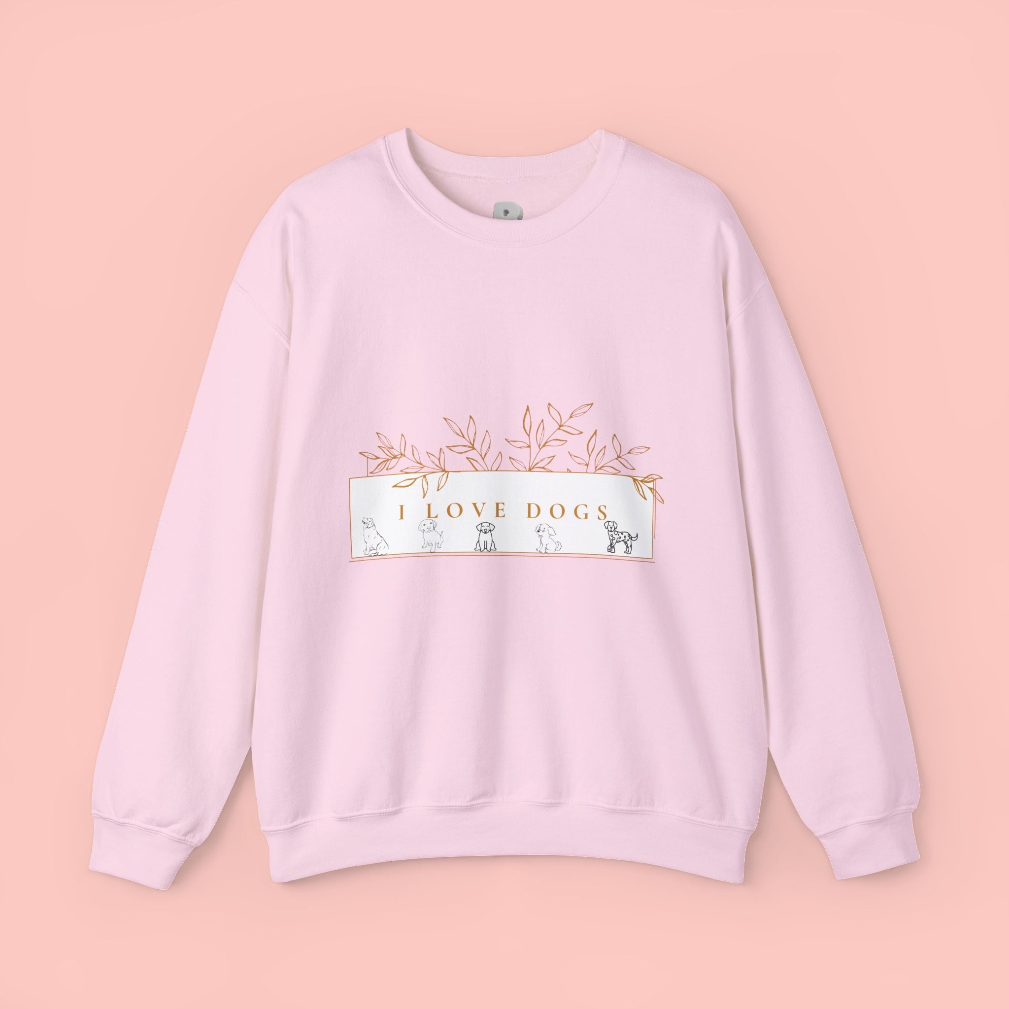 I Love Dogs Floral Crewneck Sweatshirt