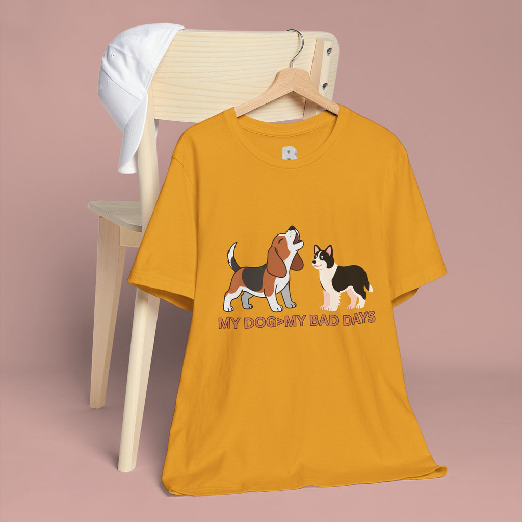 My Dog > My Bad Days T‑Shirt — Cute Beagle & Corgi Graphic Tee for Dog Lovers