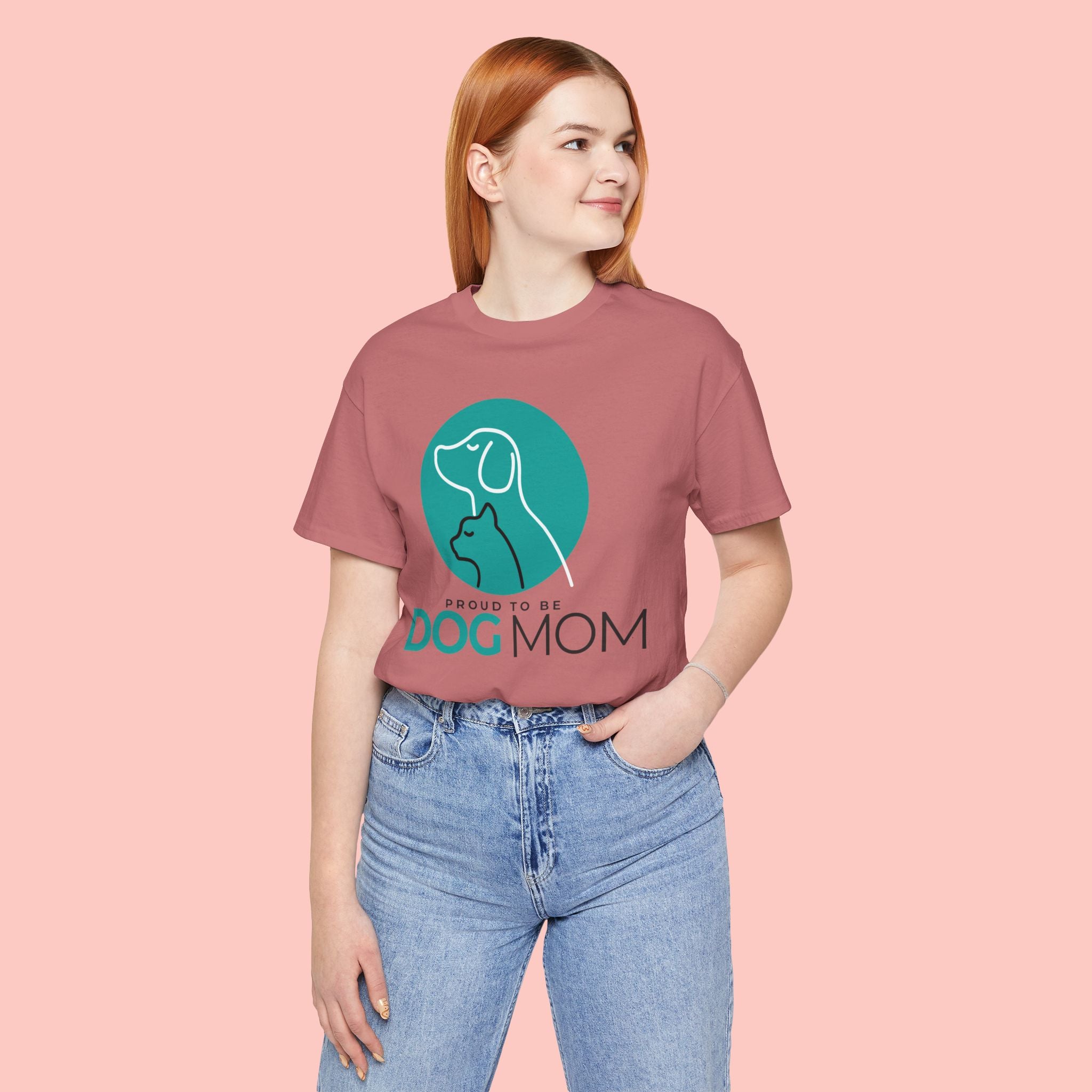 Dog Mom T-Shirt – "Proud to Be Dog Mom" Graphic Tee