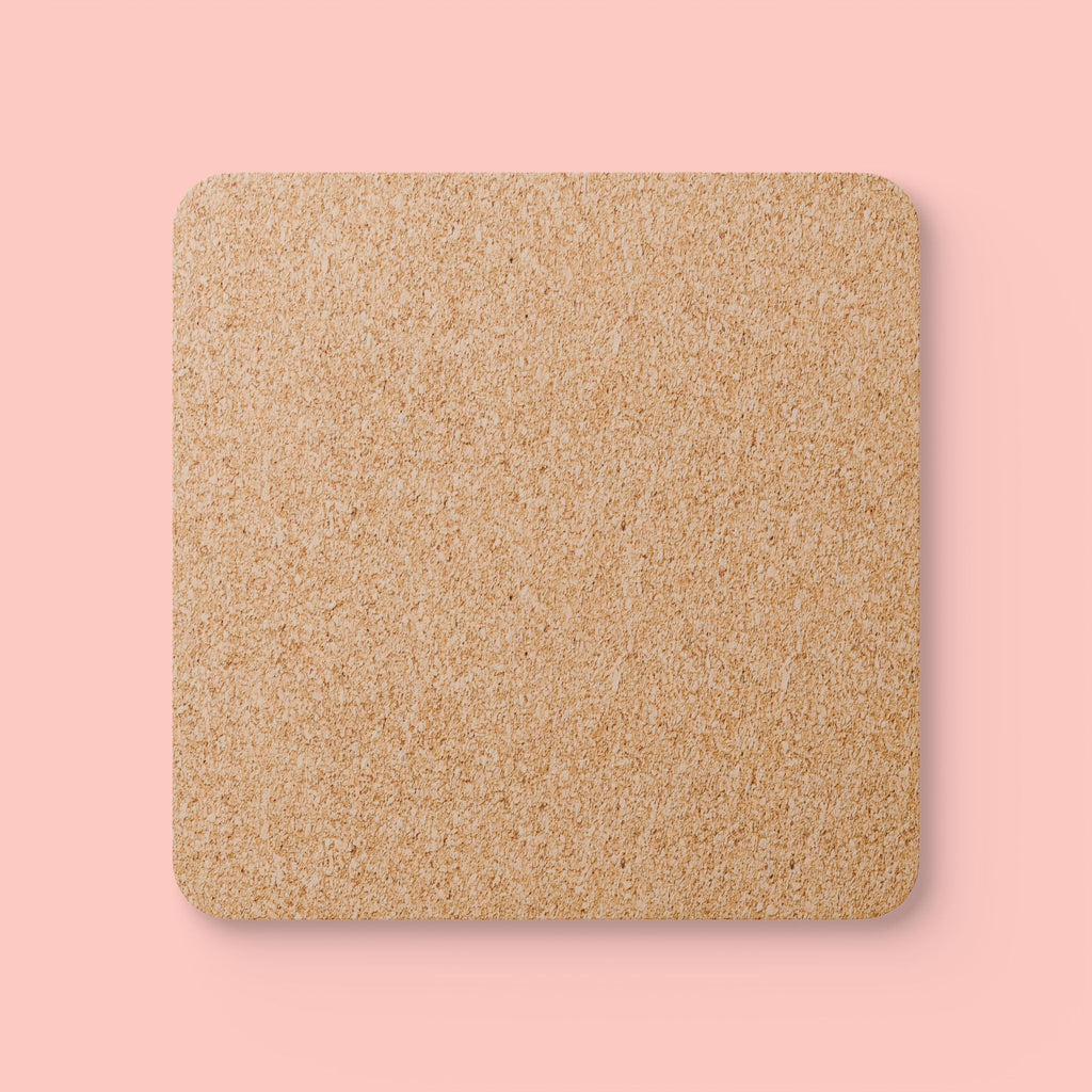 Cork Coaster Set — Minimal Line Art High Five Drink Coasters (4-Pack)