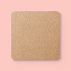 Cork Coaster Set — Minimal Line Art High Five Drink Coasters (4-Pack)