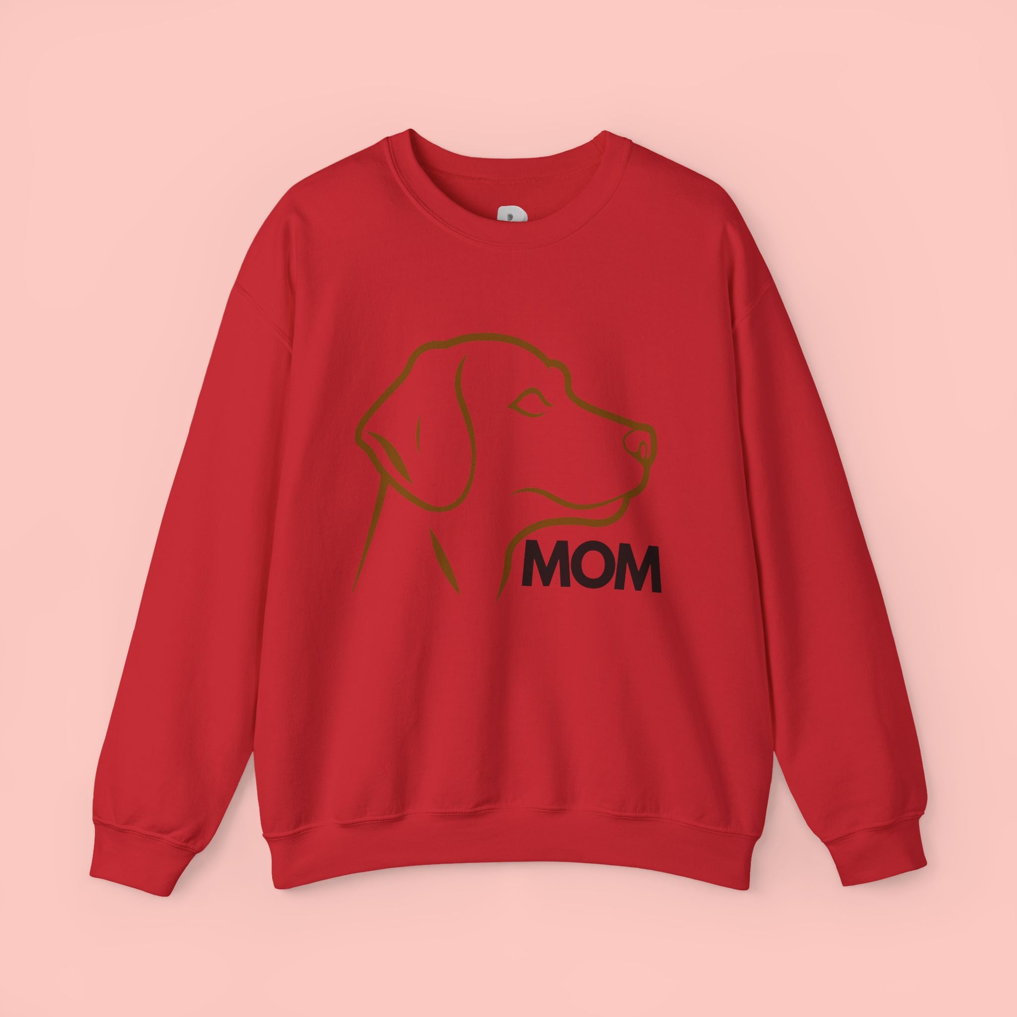Dog Mom Crewneck Sweatshirt – Minimalist Labrador Outline