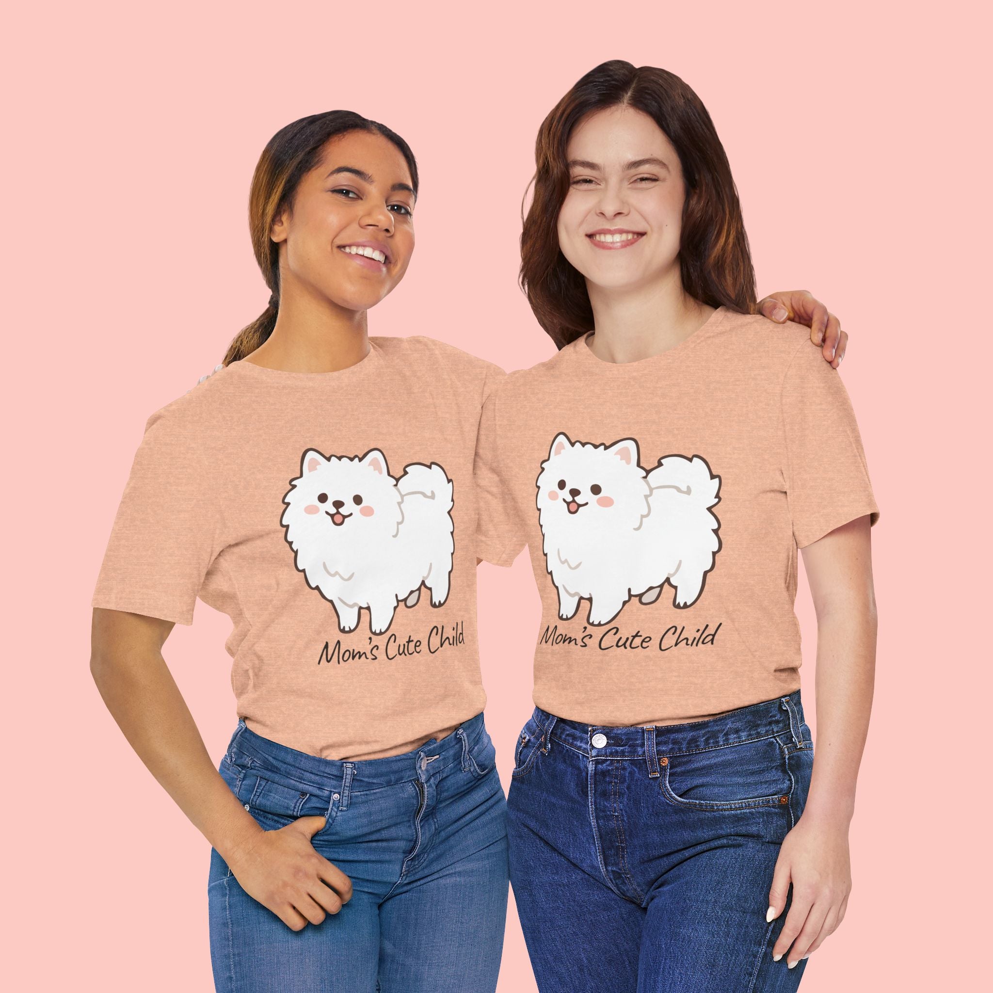 Cute Fluffy Pomeranian Tee — "Mom's Cute Child" Dog T-Shirt