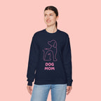 Dog Mom Crewneck Sweatshirt — "I am a Dog Mom" Minimal Line Art Pullover