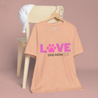 Love Dog Mom T-Shirt — Pink Paw Graphic Tee