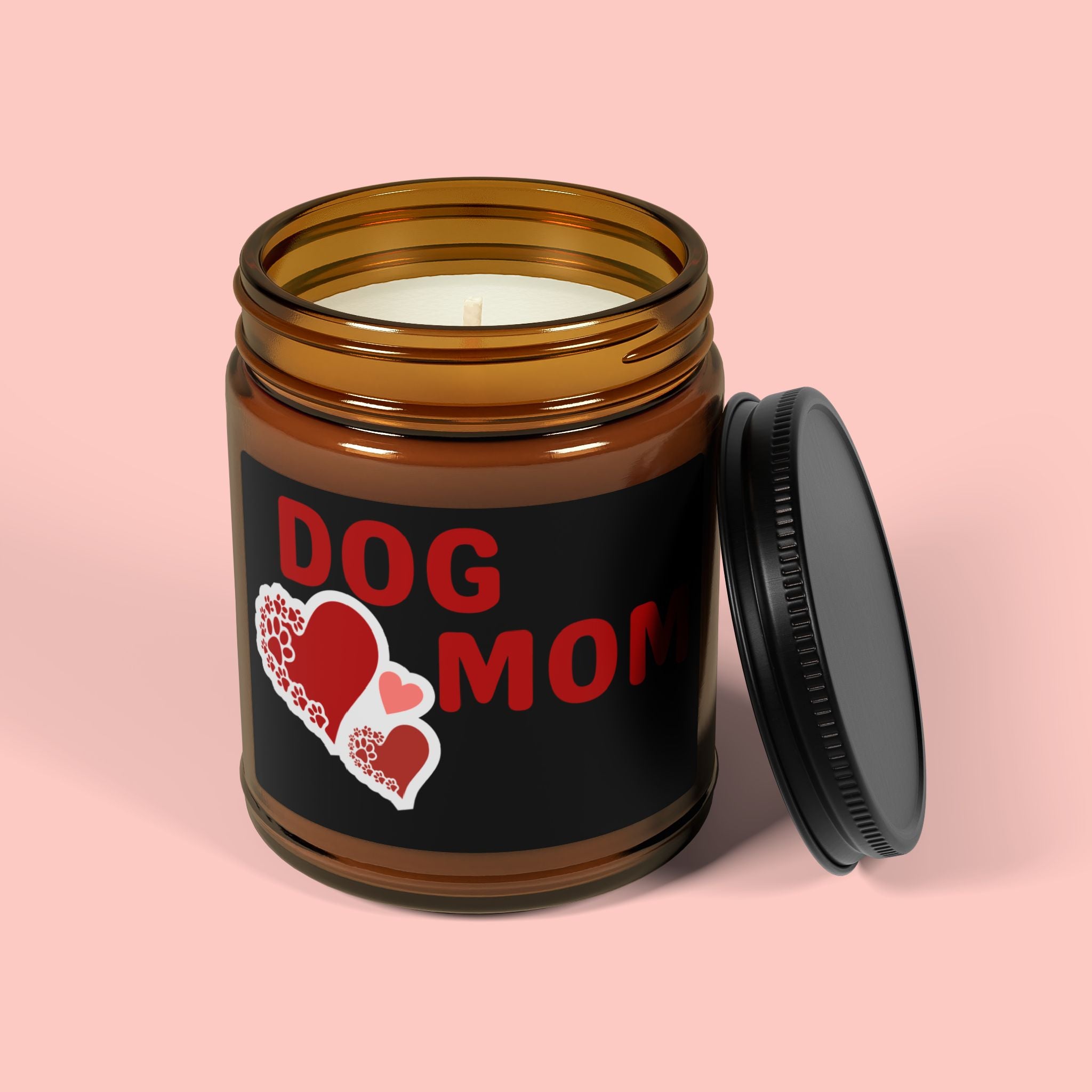 Dog Mom Soy Candle — Amber Jar Scented Candle for Pet Lovers