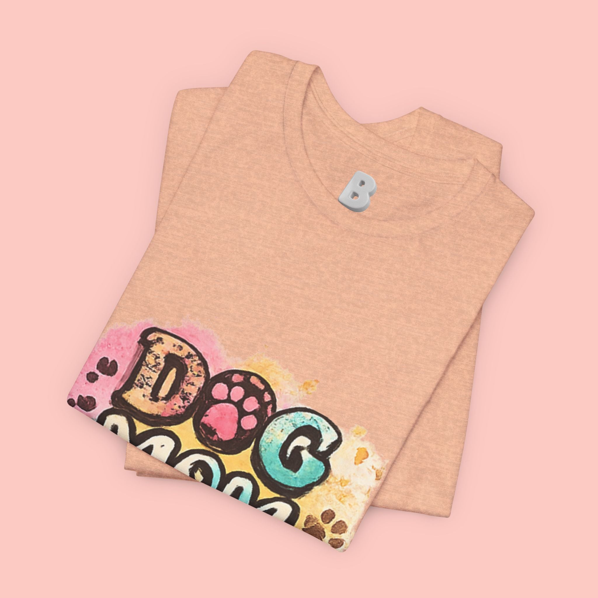 Dog Mom T-Shirt — Colorful Paw Print Graphic Tee for Pet Lovers
