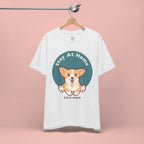 Stay At Home Dog Mom T-Shirt — Cute Corgi Graphic Tee