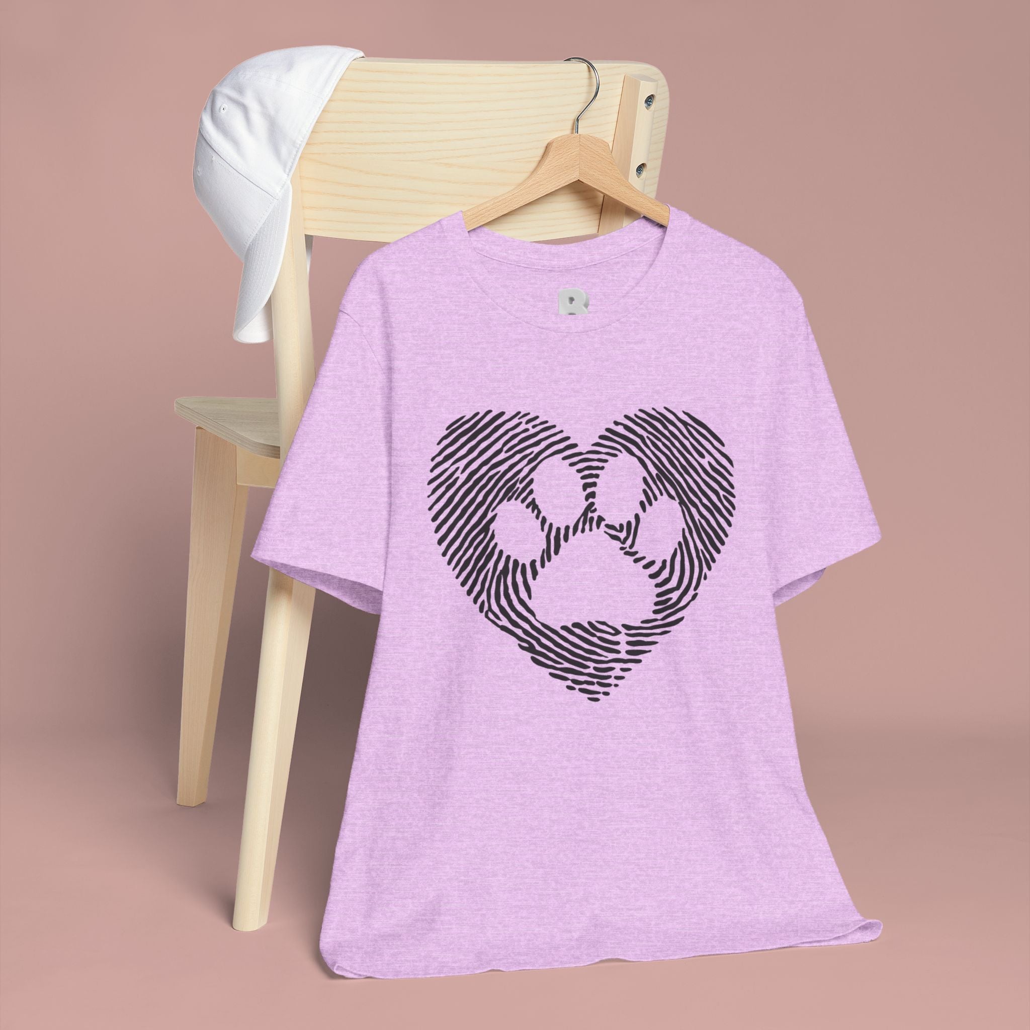 Fingerprint Heart Paw T-Shirt — Dog Paw Love Tee