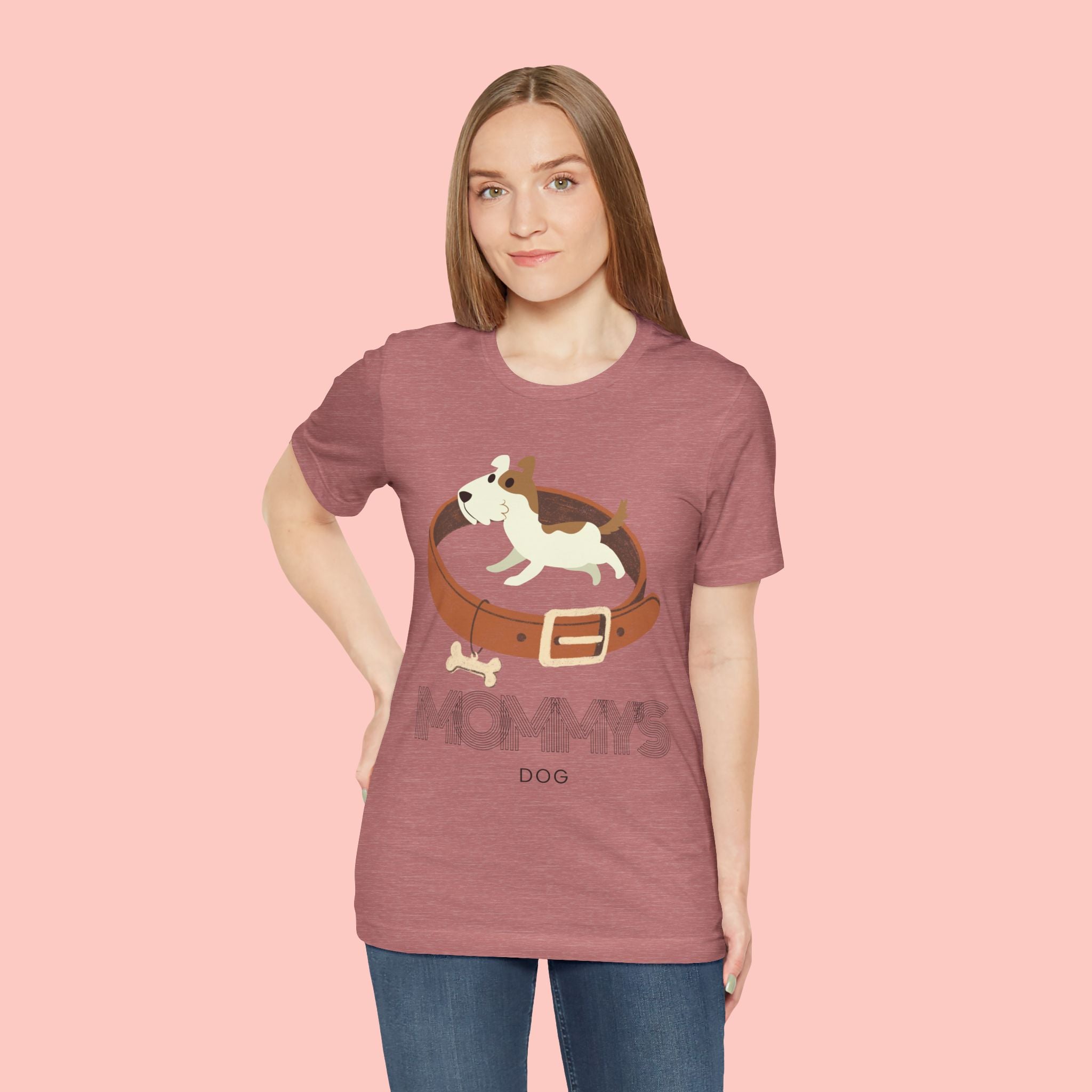 Mommy's Dog T-Shirt – Cute Puppy & Collar Graphic Tee for Dog Moms