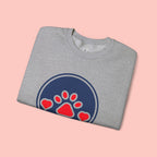 Dog Mama Crewneck Sweatshirt — Paw Print Heart Graphic