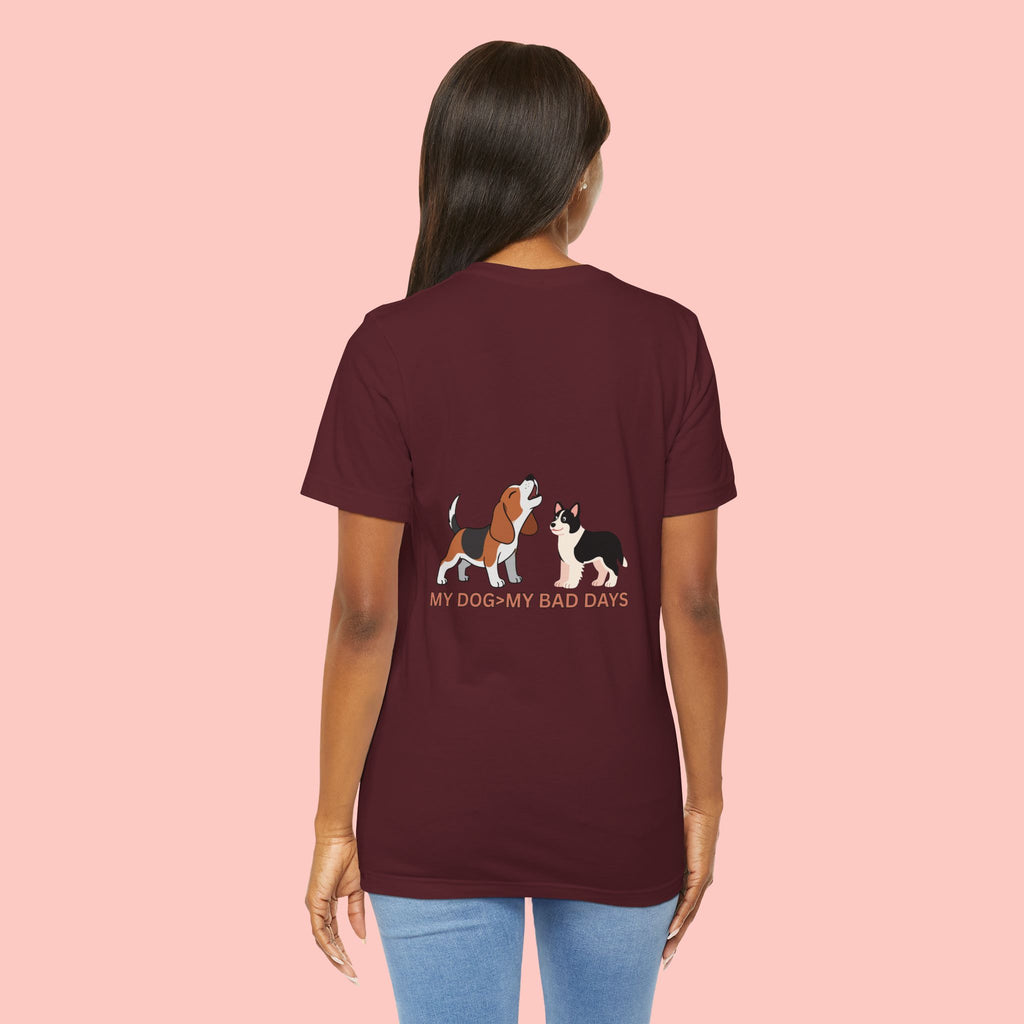 My Dog, My Bad Days T-Shirt — Cute Beagle & Husky Rescue Tee for Dog Lovers