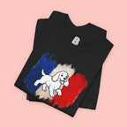 Love Your Dog Like Me T-Shirt — French Flag Heart Puppy Tee