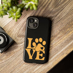 Phone Case — LOVE Paw Print Design (Pet Lover Protective Case)