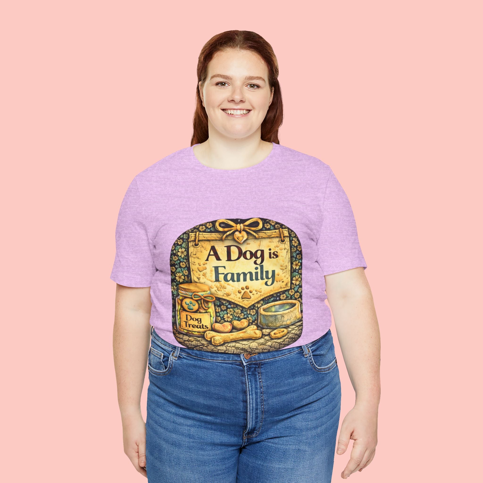 A Dog Is Family T-Shirt - Vintage Pet Lover Tee
