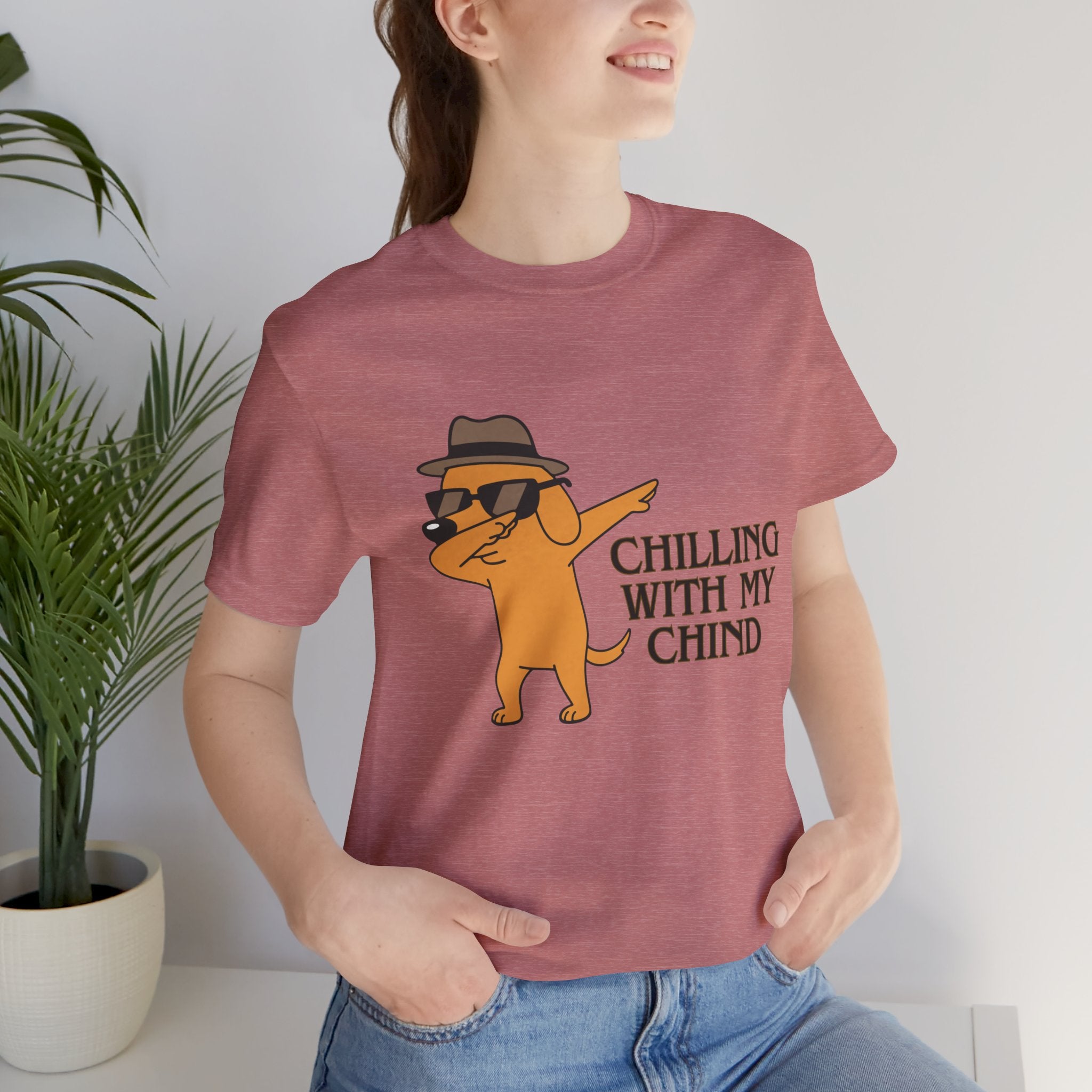Chilling With My Chind T-Shirt — Funny Dabbing Cat Graphic Tee