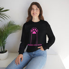 Blessed Dog Mom Crewneck Sweatshirt — Pink Paw Memorial Pullover