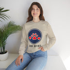 Dog Mama Crewneck Sweatshirt — Paw Print Heart Graphic