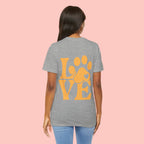 Love Paw Graphic Tee — Pet Lover T‑Shirt (LOVE with Paw Print)
