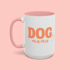 Dog Mama Coffee Mug — Cute Heart Accent Ceramic Mug (11/15 oz)