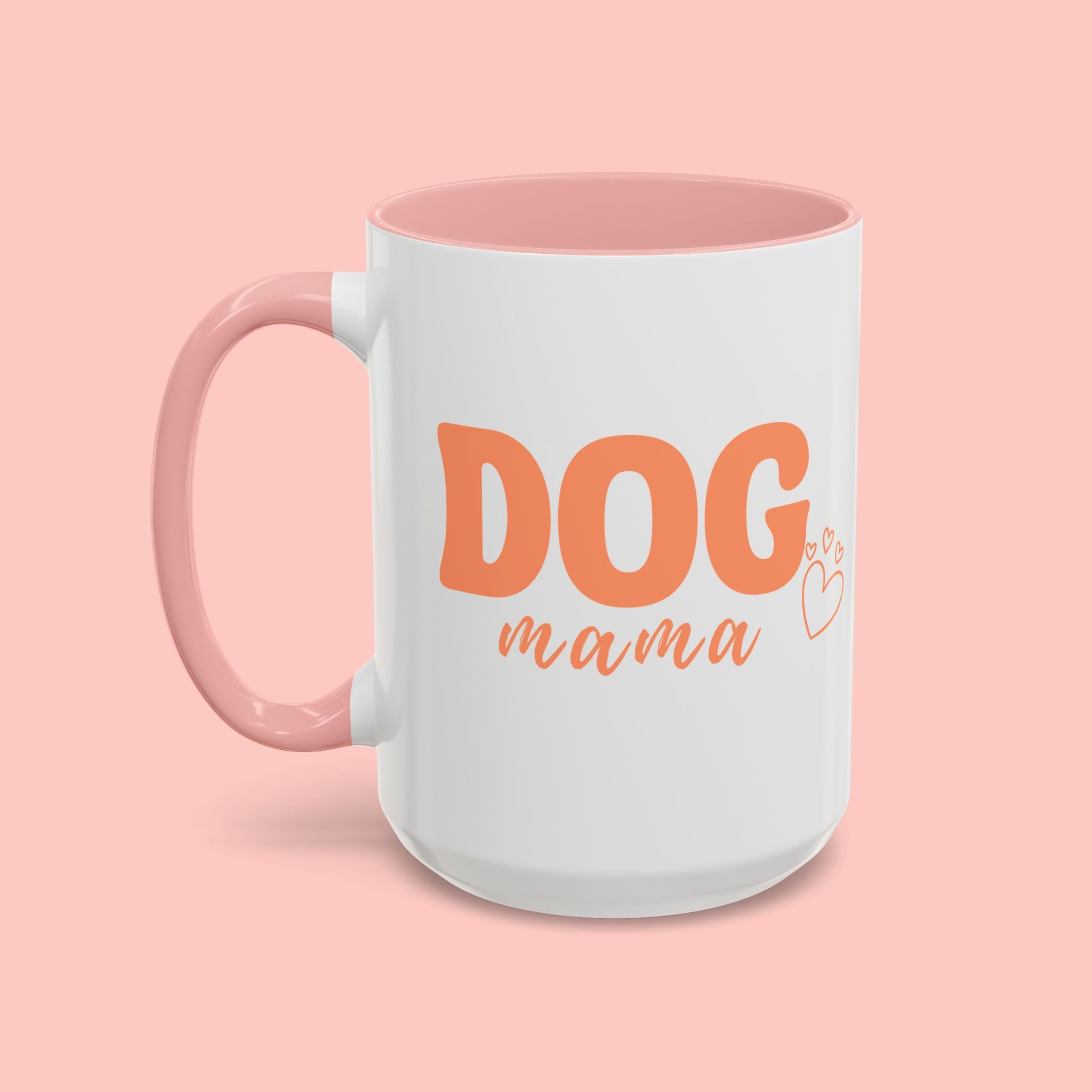Dog Mama Coffee Mug — Cute Heart Accent Ceramic Mug (11/15 oz)
