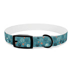 Paw Print Dog Collar — Teal Patterned Pet Collar for Small & Medium Dogs