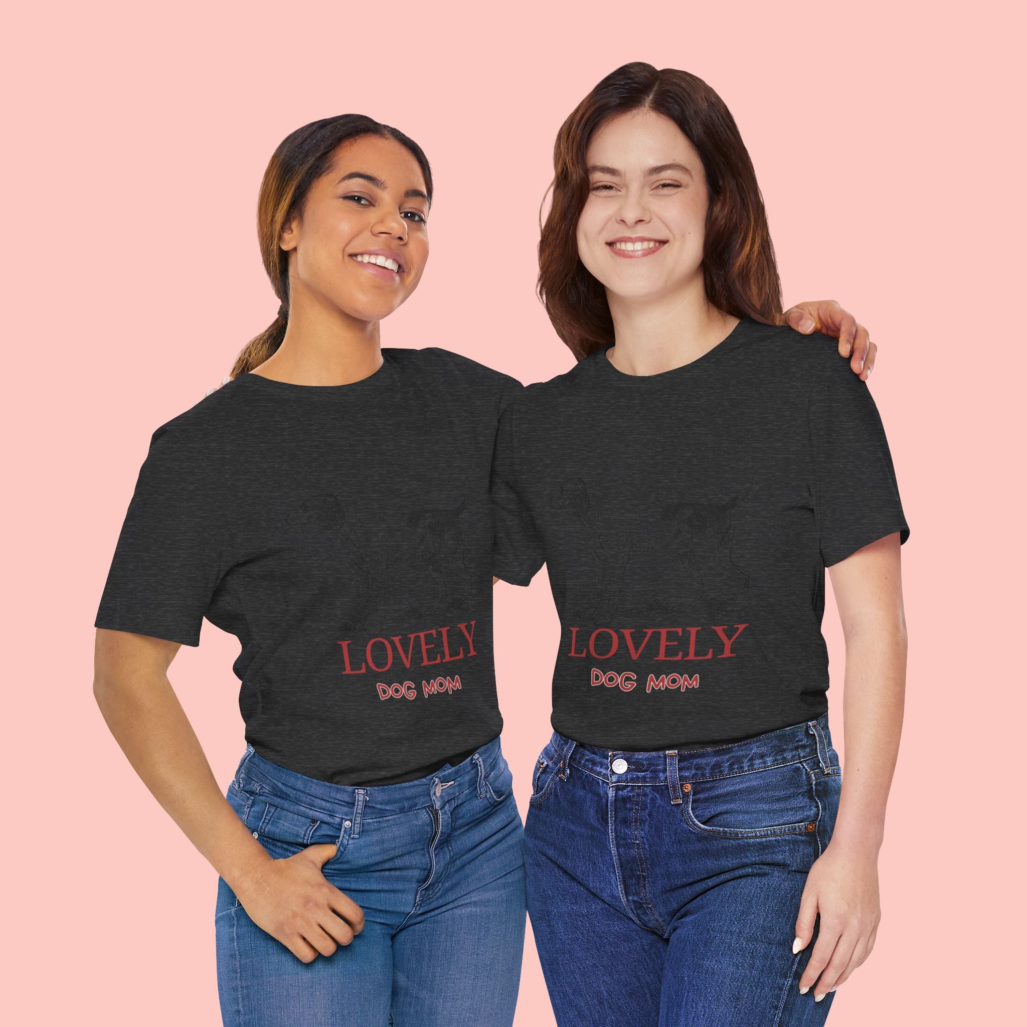 Lovely Dog Mom T-Shirt — Vintage Sketch Dog Graphic Tee