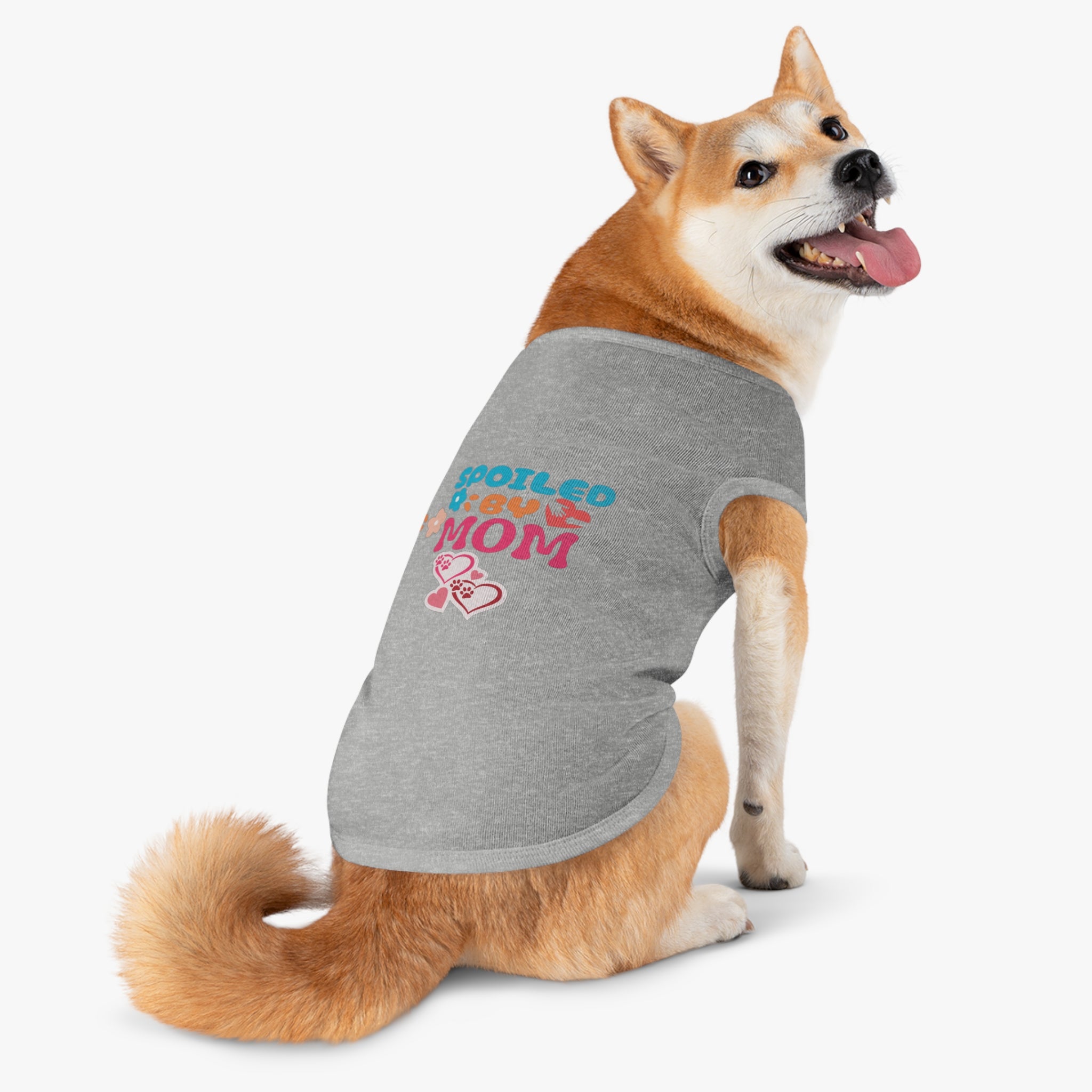 Pet Tank - "Spoiled by Mom" Cute Floral Dog & Cat Tank Top