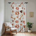 Dog Paw & Bone Sheer Window Curtain — Lightweight Pet-Themed Sheer Panel for Nursery, Living Room, or Playroom Décor