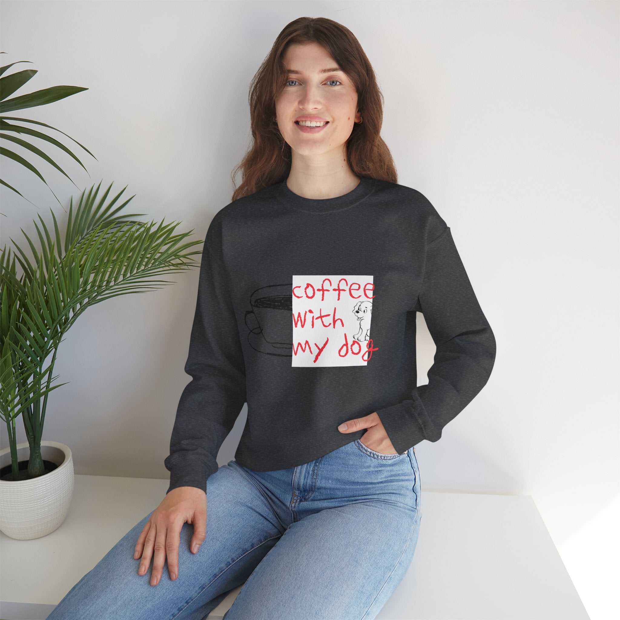 Coffee With My Dog Crewneck Sweatshirt
