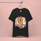 Dog Mom T-Shirt – Cute Golden Retriever Design with Hearts & Paw Prints