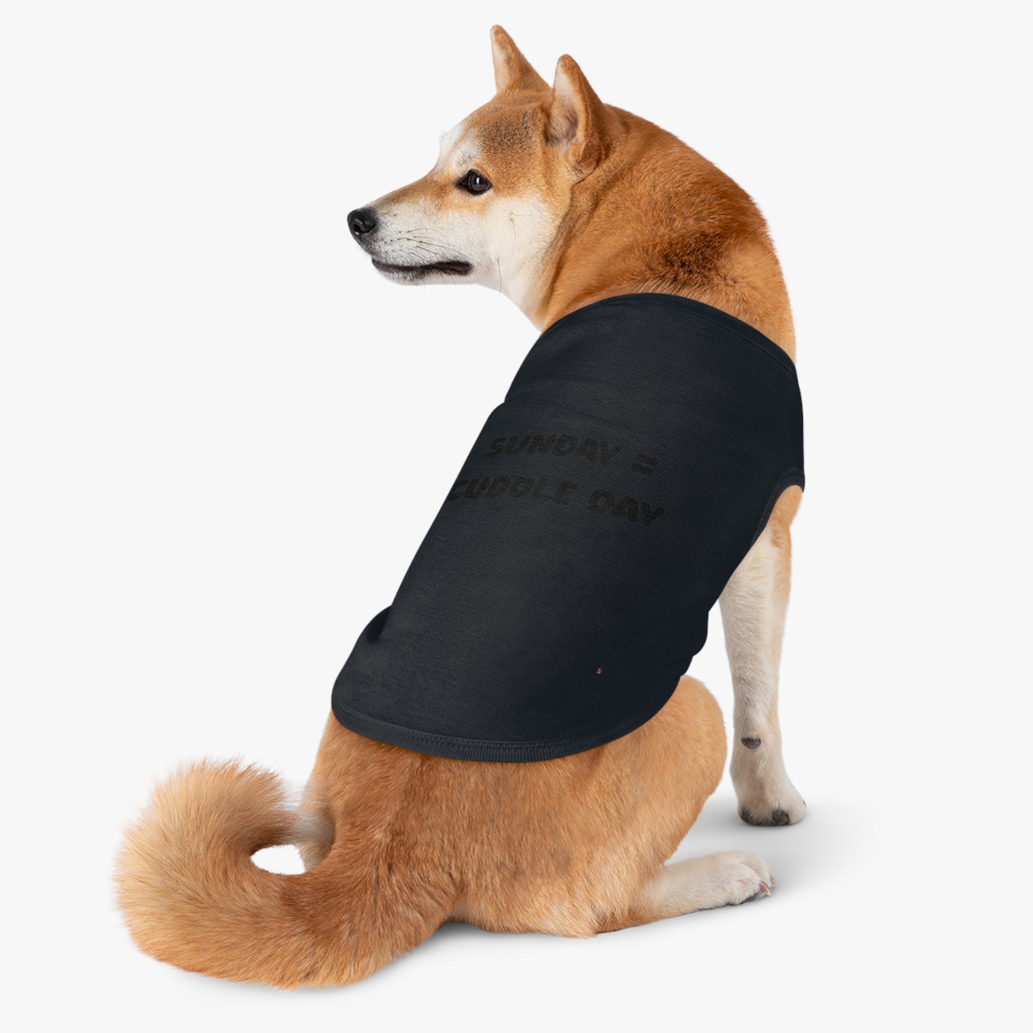 Pet Tank Top – "Sunday = Cuddle Day" Cozy Dog & Cat Tee