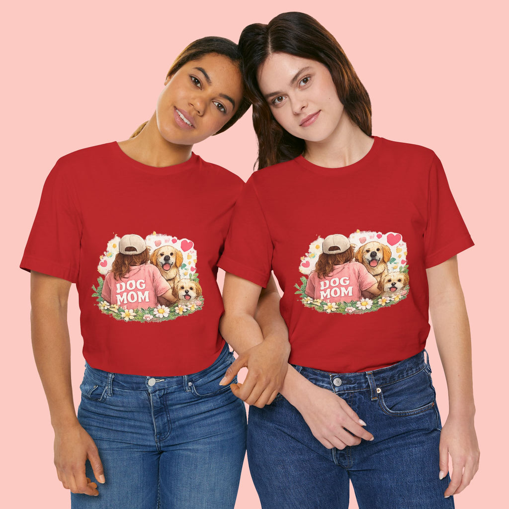 Dog Mom T-Shirt — Cute Floral Puppy Tee for Dog Lovers