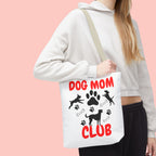 Dog Mom Club Tote Bag – Cute Paw Print Canvas Tote for Dog Lovers