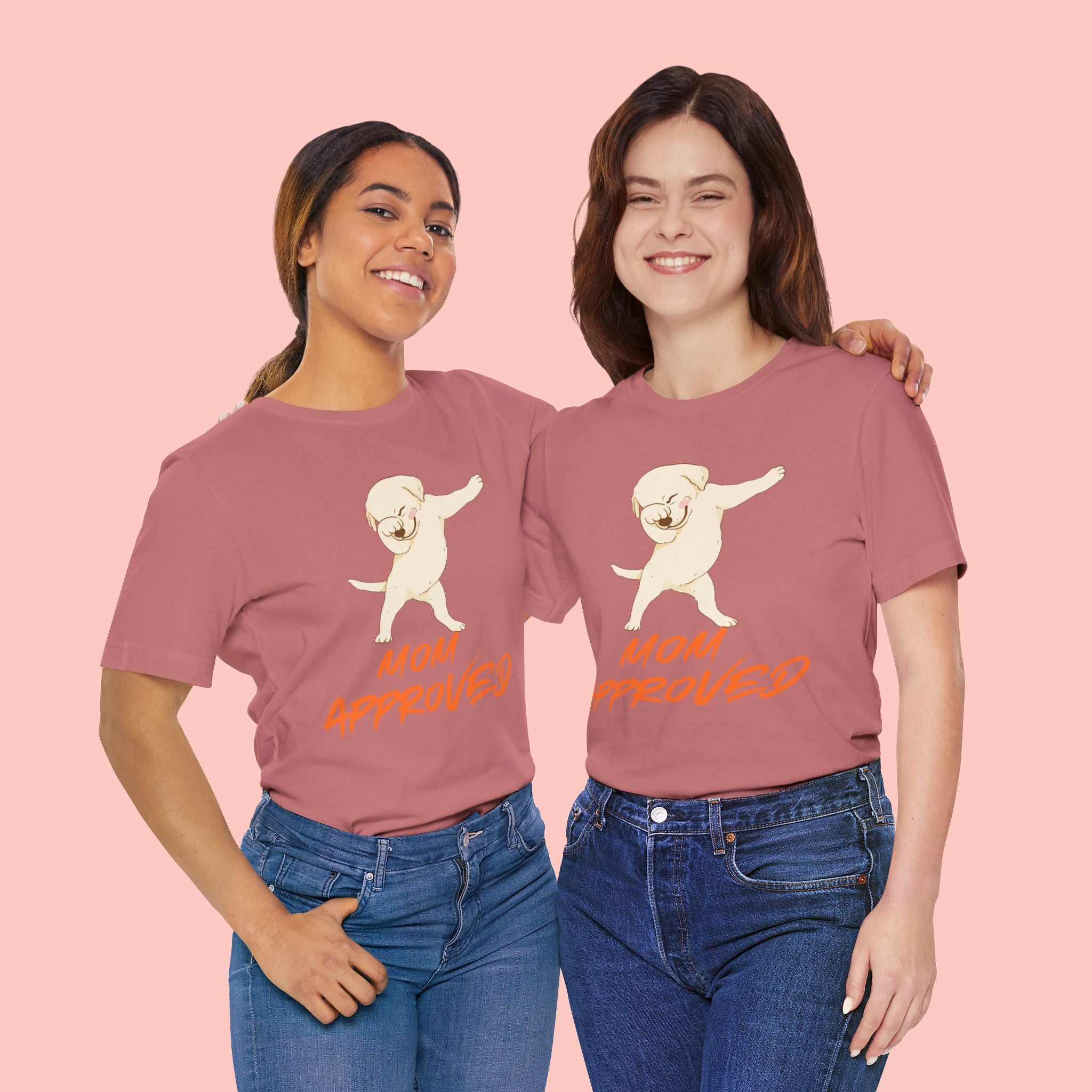 Mom Approved Tee — Dab Dog Graphic T‑Shirt