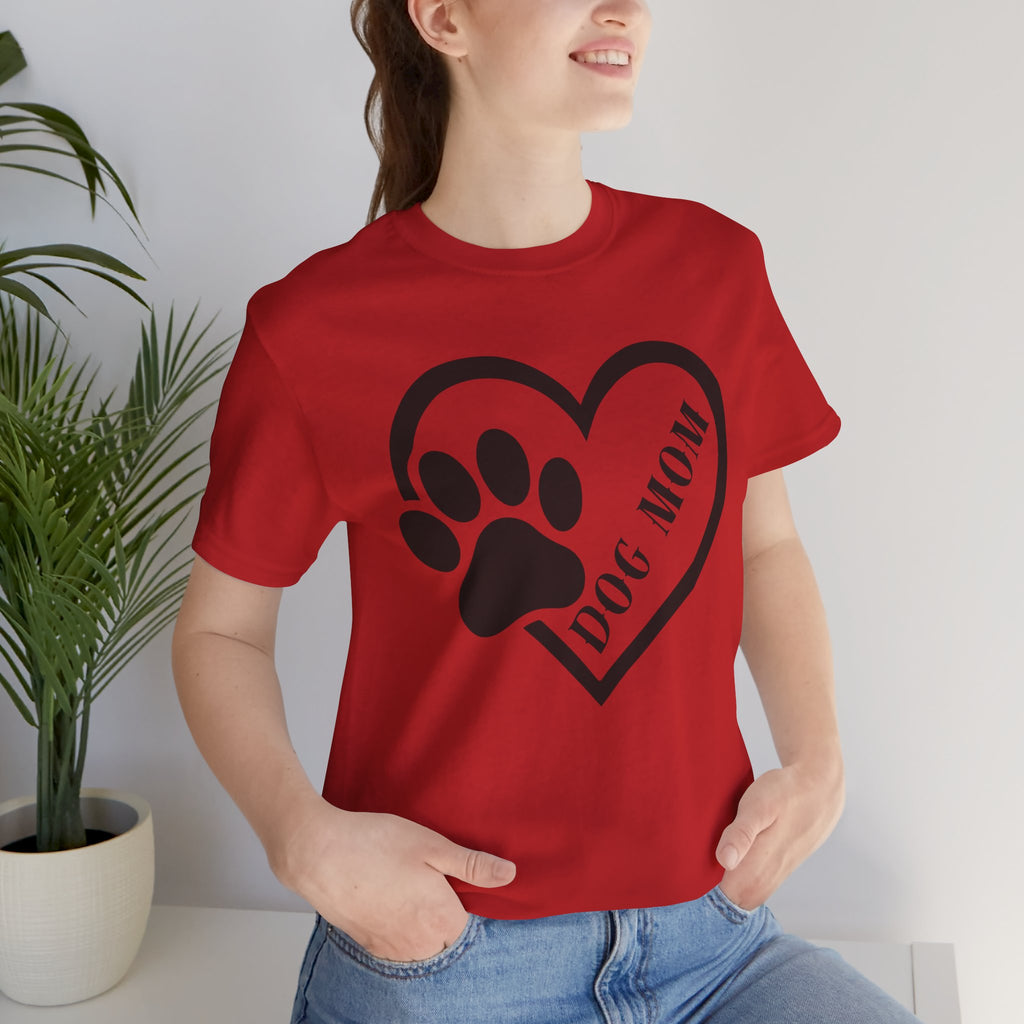 Dog Mom Heart Paw T-Shirt