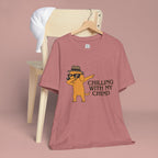 Chilling With My Chind T-Shirt — Funny Dabbing Cat Graphic Tee