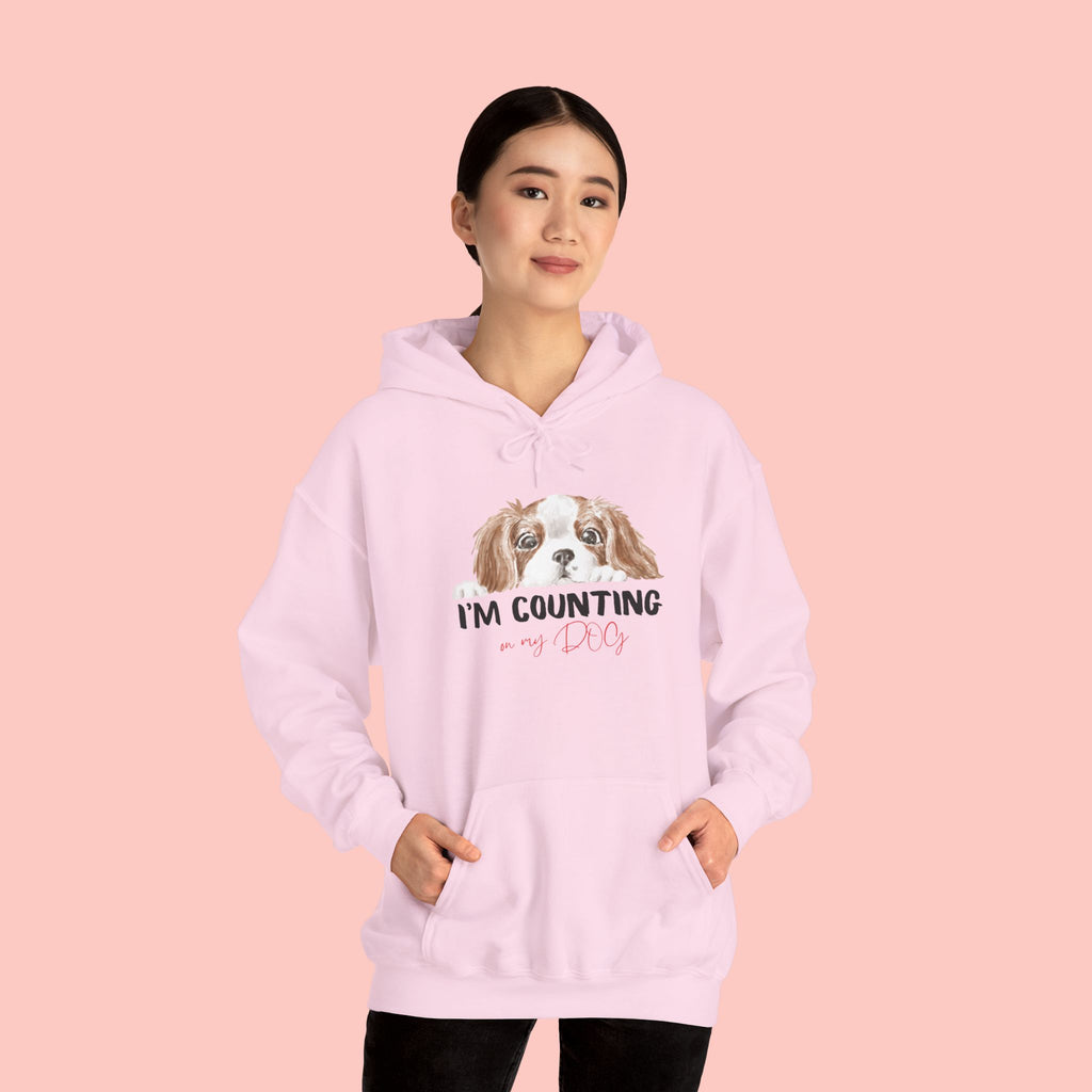Dog Mom Hoodie – Cute Cavalier King Charles ‘I’m Counting My Dog’ Sweatshirt