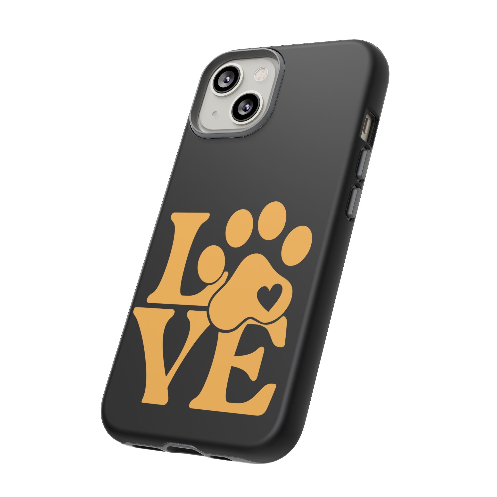 Phone Case — LOVE Paw Print Design (Pet Lover Protective Case)