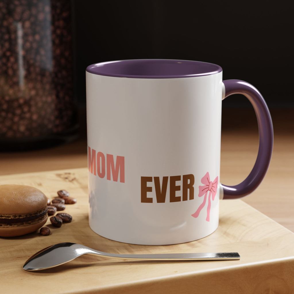 Dog Mom Coffee Mug — Best Dog Mom Ever Accent Ceramic Mug (11oz & 15oz)