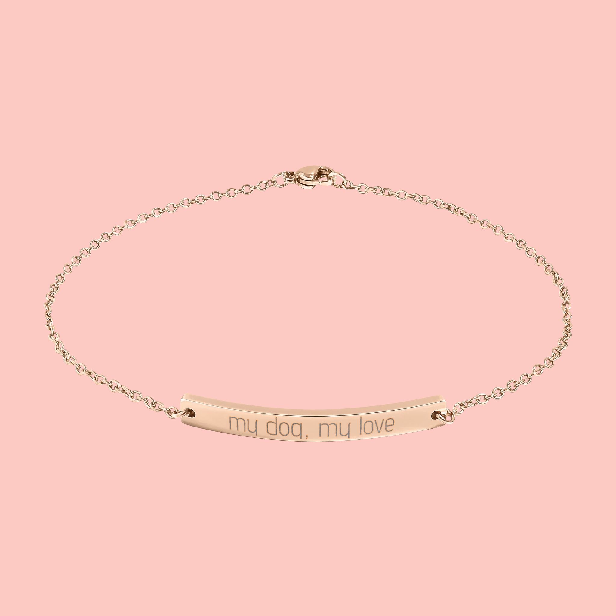 Engravable Curved Bar Anklet — Personalized Minimalist Anklet