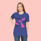 Paws Over People Tee — Pink Cats & Dogs Graphic T-Shirt