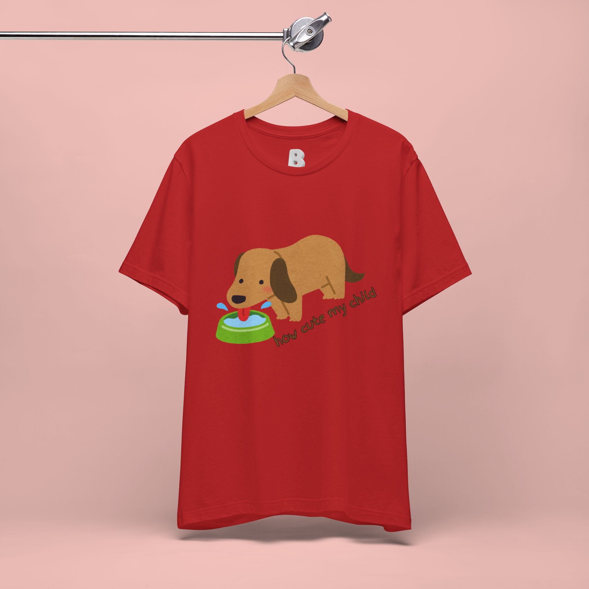 Dog T-Shirt — Cute Dachshund "how cute my child" Graphic Tee