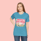 Proud Dog Mom Tee – Floral Retro Heart Design