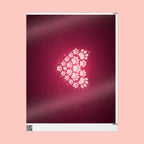 Valentine Heart Lights Wrapping Paper Roll - Romantic Burgundy Gift Wrap