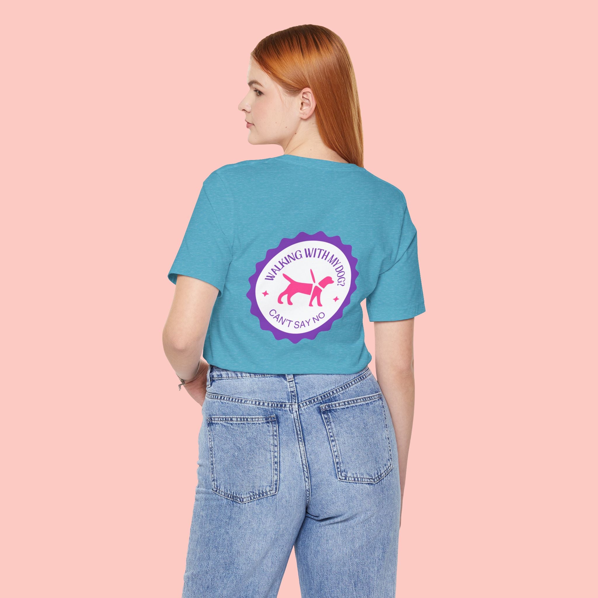 Dog Walking T‑Shirt — “Walking With My Dog? Can’t Say No” Cute Pet Lover Tee
