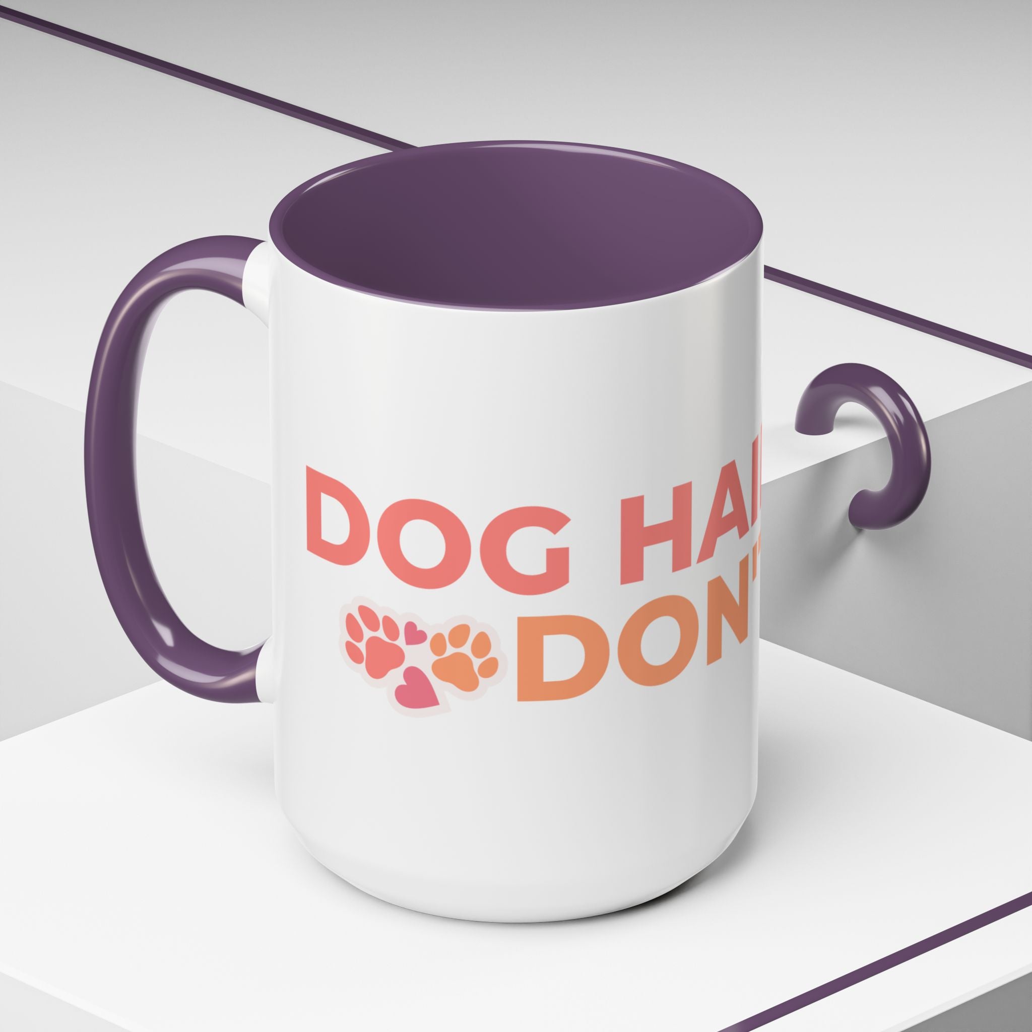 Accent Coffee Mug - "Growing Hair I Don't Care" Floral Script Coffee Mug
