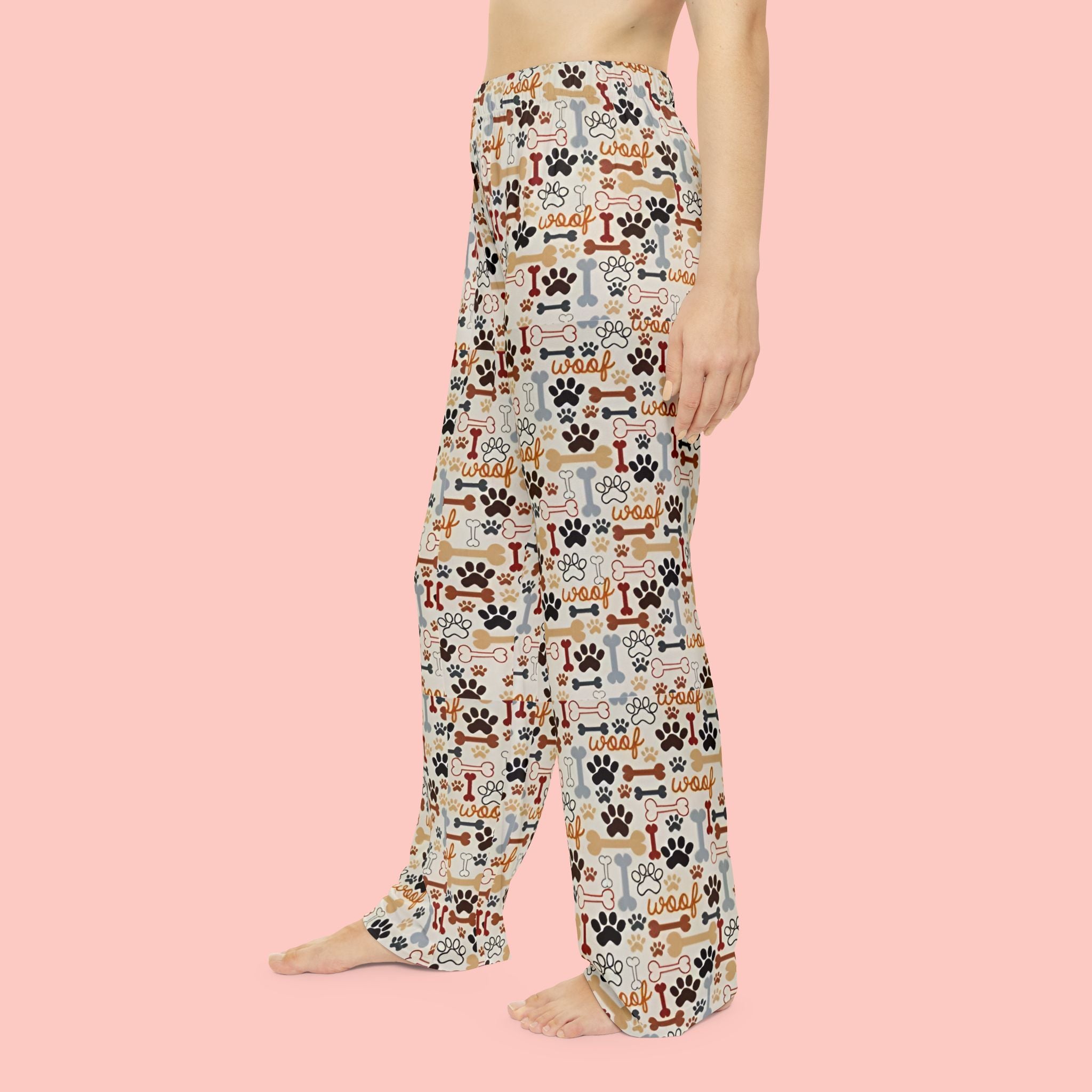 Dog Lover Pajama Pants — Paw Print & Bones All-Over-Print Women’s Sleepwear