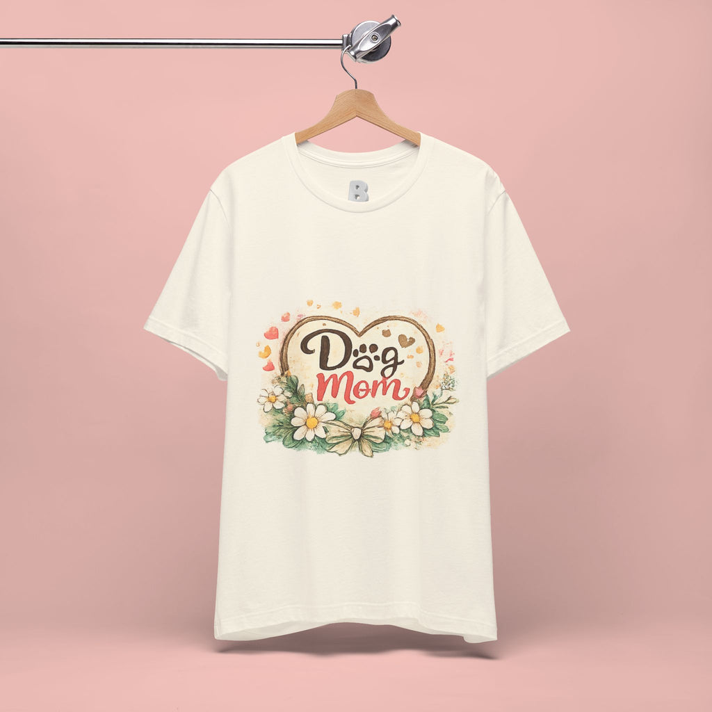 Dog Mom T-Shirt – Floral Paw Heart Graphic Tee