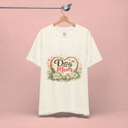 Dog Mom T-Shirt – Floral Paw Heart Graphic Tee